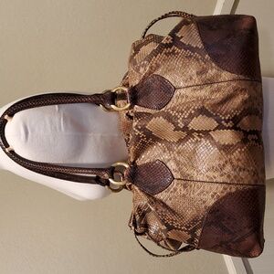 Mauro Governa real snakeskin shoulder bag